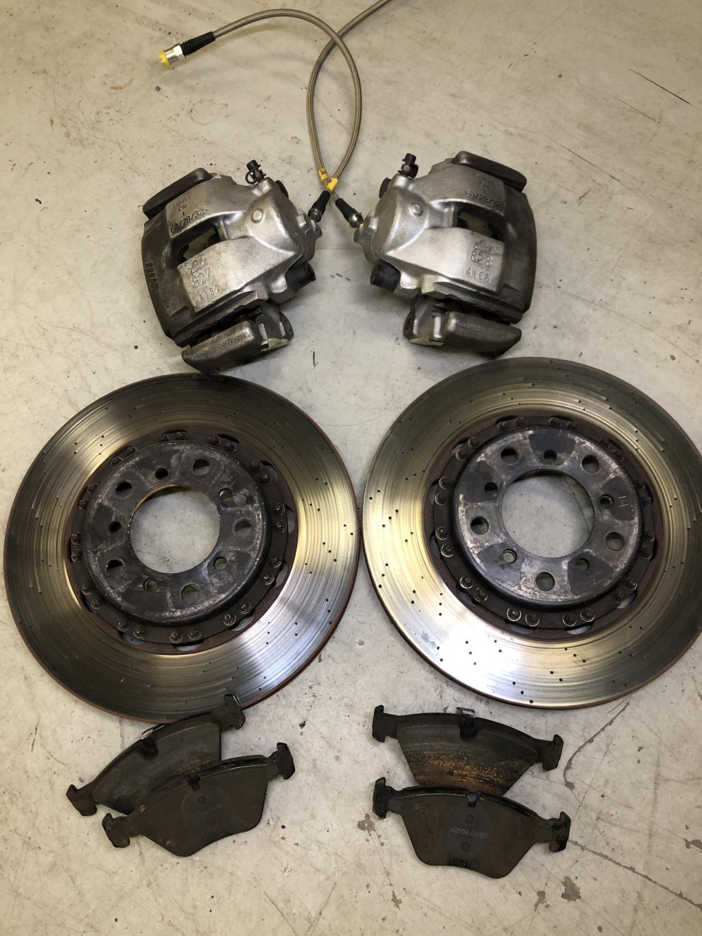Rejsa nu S LDA BMW M3 E46 Original Bromsok Med PFC Skrivor Fram